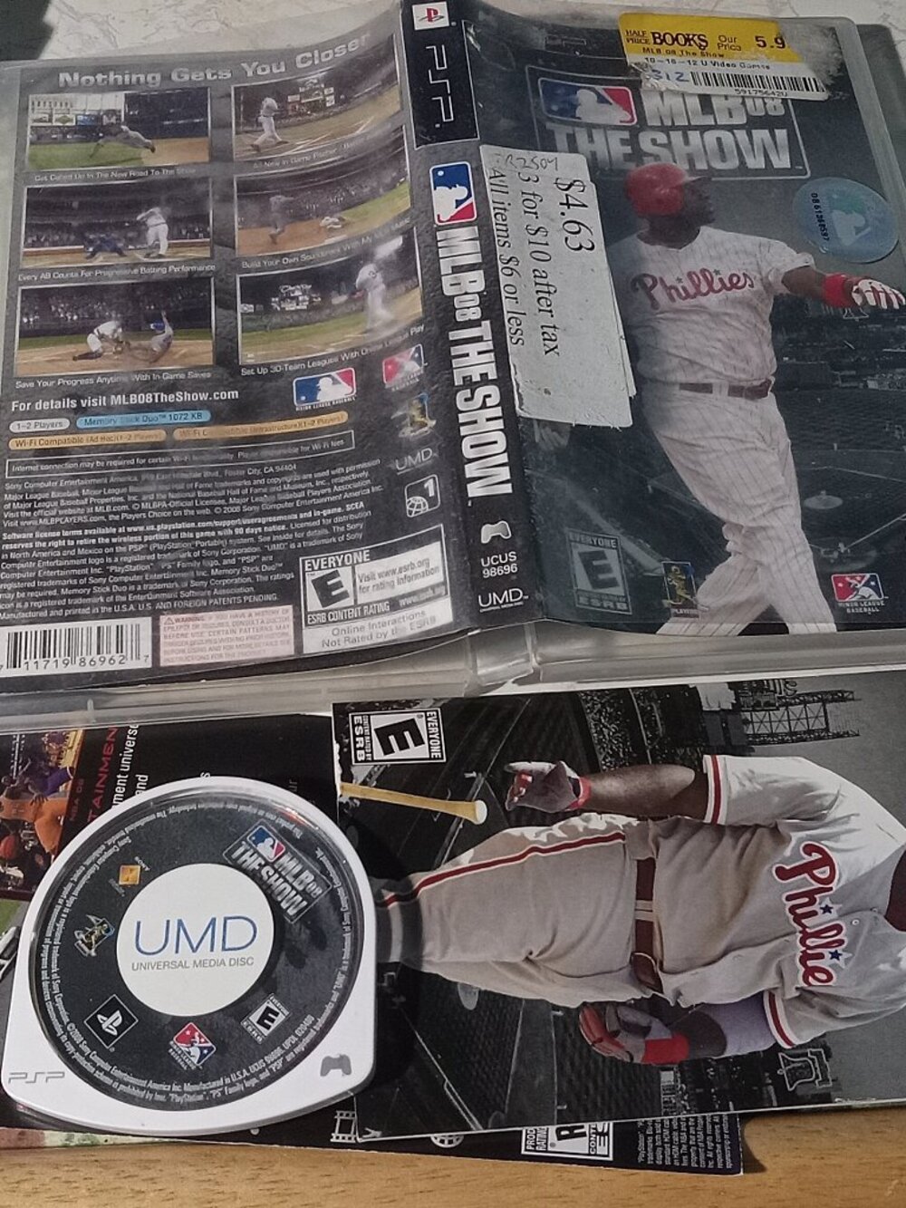 MLB 08 The Show Baseball 2010 PSP Tested Video Game